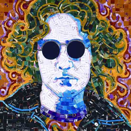 John Lennon portrait, 24 by 24 inches. $2,400.
